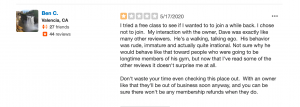 Fake Yelp review for American Boxing